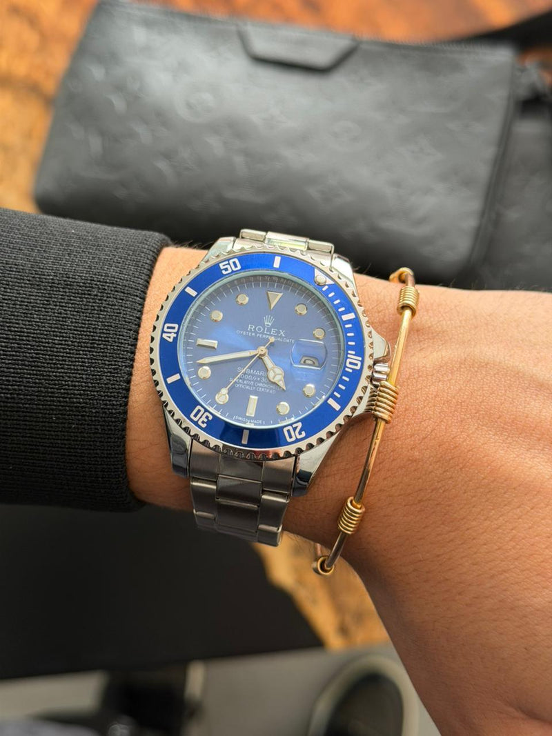 Rlx 2026 Submariner Plateado Tablero Azul